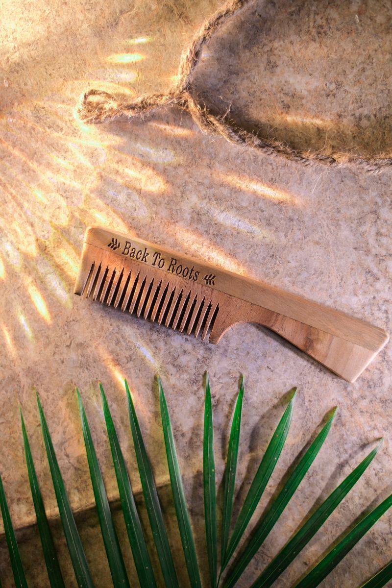 Buy Neem Comb | Comb with Handle and Normal Toothed Comb | Full Size | Shop Verified Sustainable Products on Brown Living