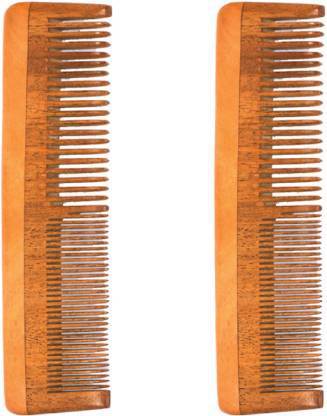 Buy Neem Comb - Double Tooth - for setting & Untangling - Pack of 2 | Shop Verified Sustainable Products on Brown Living