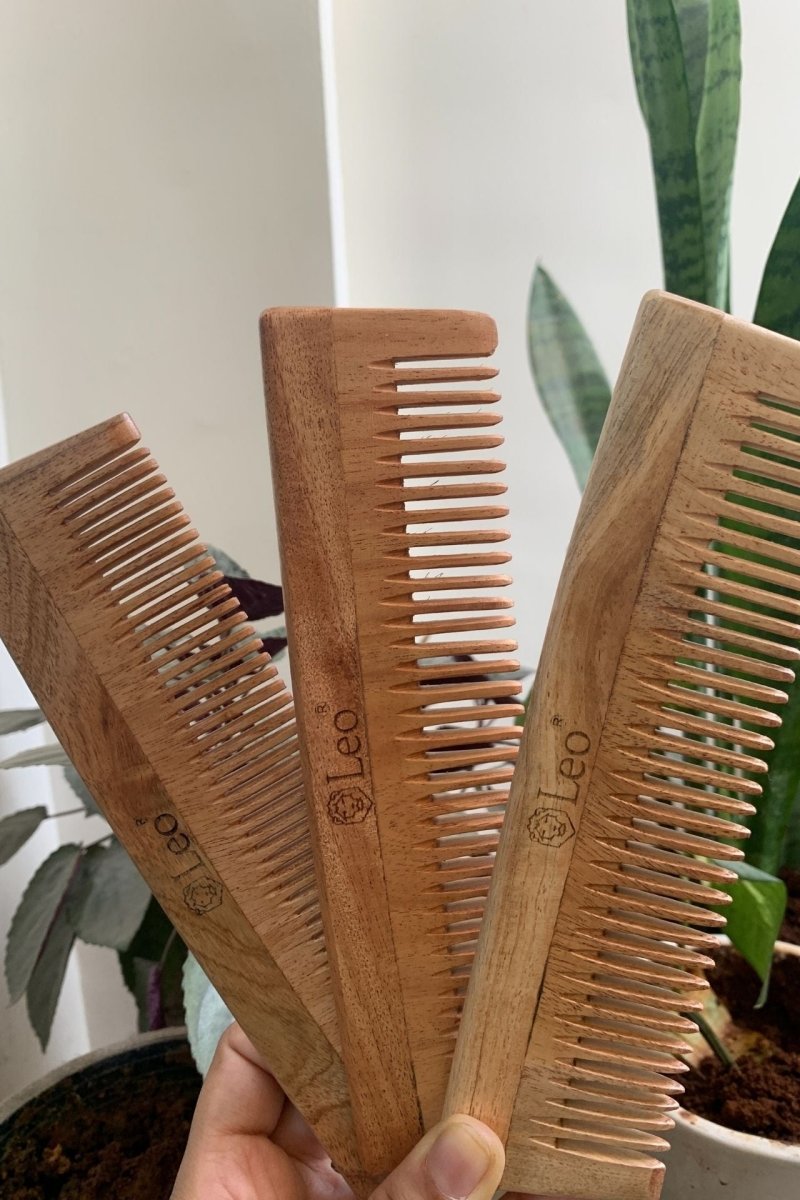 Buy Neem Comb |Hair Growth, Dandruff Control, Frizz Control-Pack of 3 | Shop Verified Sustainable Products on Brown Living