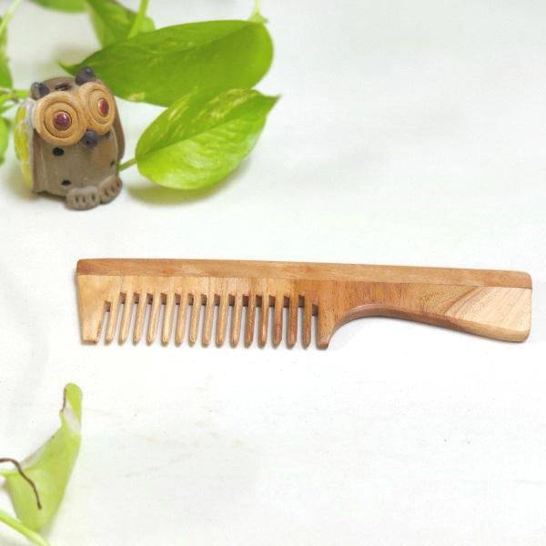 Buy Neem Comb- Neem Wood Comb with Handle | Shop Verified Sustainable Products on Brown Living