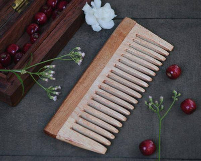 Neem Comb - Pack of 2 - Small & Large – Hair Comb on Brown Living™. SKU: 076 - 02903 - AS - NCSB - 002. Img 3.