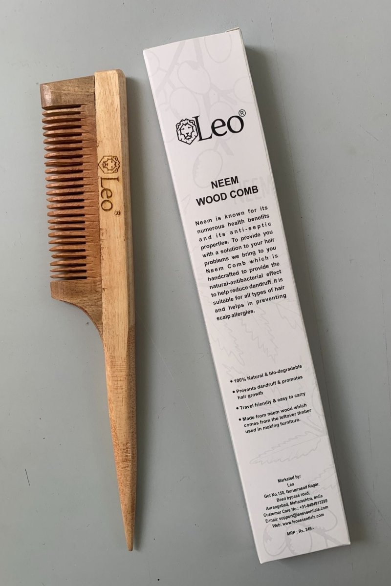 Buy Neem Comb | Reduces Hairfall | Tail Comb for Easy Partioning | Shop Verified Sustainable Products on Brown Living