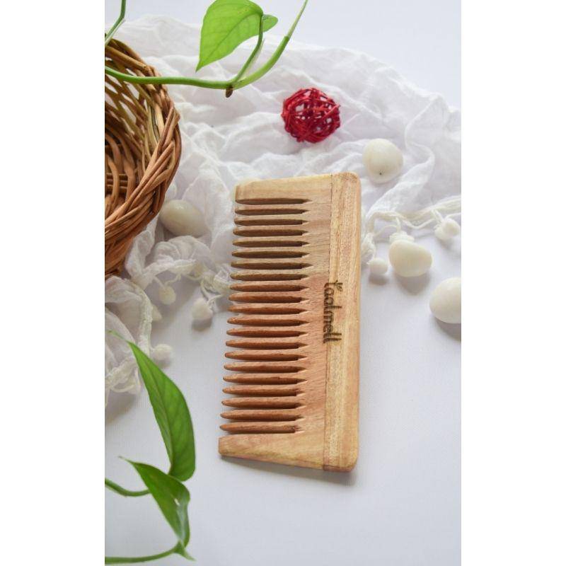 Buy Neem Detangle Comb | Pack of 1 | Wide-toothed Tip | Shower comb | Shop Verified Sustainable Products on Brown Living