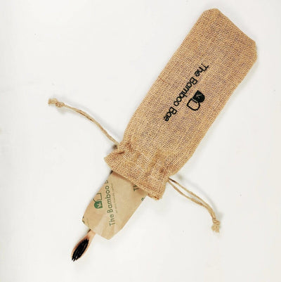 Neem Toothbrush | Set of 2 & 4 | Curve Handmade Handle with Charcoal Bristles – Tooth Brush on Brown Living™. SKU: TBB - 48. Img 3.