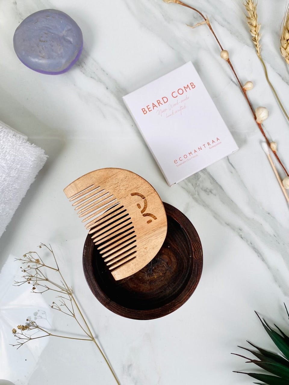 Neem Wood Beard Comb | Verified Sustainable by Brown Living™