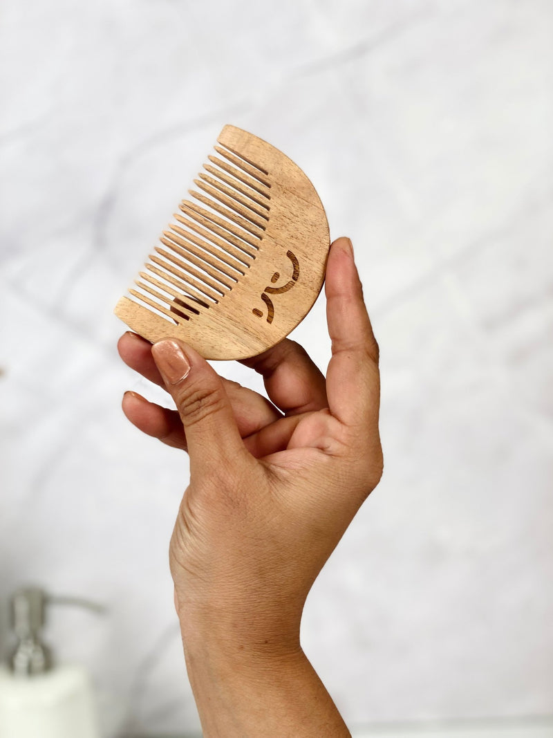 Neem Wood Beard Comb | Verified Sustainable Hair Comb on Brown Living™