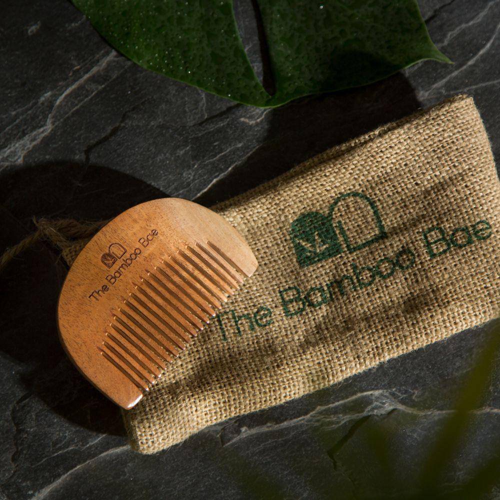 Neem Wood Beard Comb For Beard Growth| Handcrafted Neemwood Comb | Verified Sustainable by Brown Living™