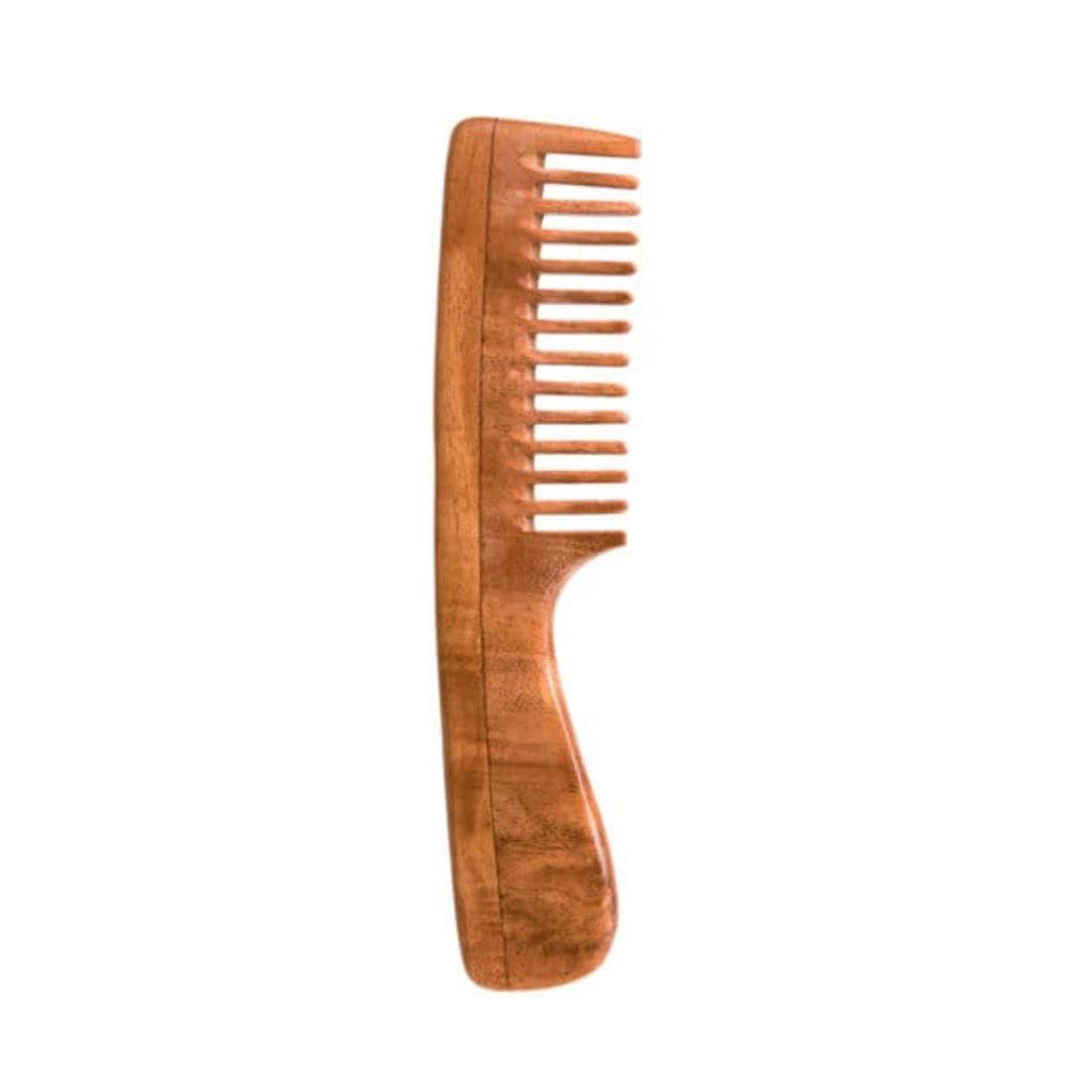 Neem Wood Comb - 1 Fine Tooth & 1 Wide Tooth | Verified Sustainable by Brown Living™