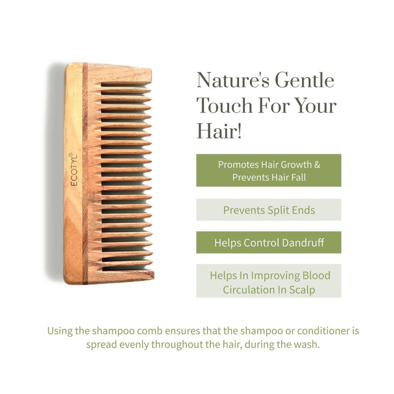 Buy Neem Wood Comb (Handmade) - Shampoo | Shop Verified Sustainable Products on Brown Living