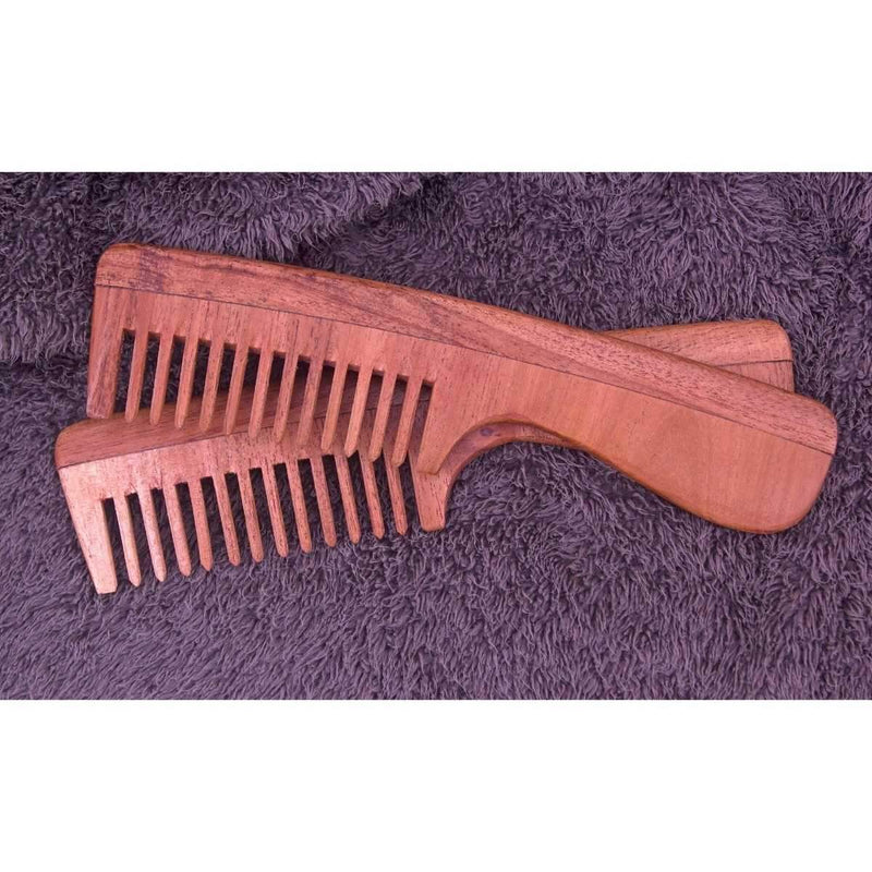 Buy Neem Wood Comb Wide | Shop Verified Sustainable Hair Comb on Brown Living™