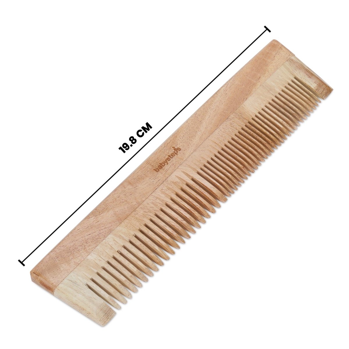 Neem Wood Comb | Wooden Comb | Dual Tooth | Verified Sustainable by Brown Living™