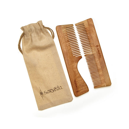 Neem Wood Comb with Anti - fungal & Anti - bacterial Properties for Healthy Hair and Scalp | Verified Sustainable by Brown Living™