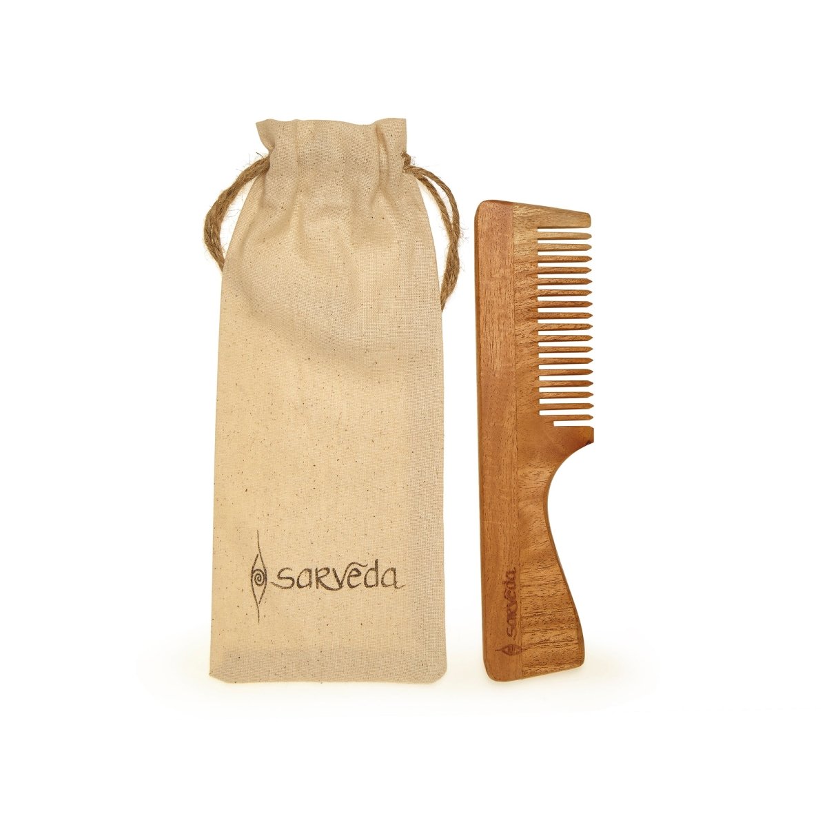 Neem Wood Comb with Anti - fungal & Anti - bacterial Properties for Healthy Hair and Scalp | Verified Sustainable by Brown Living™