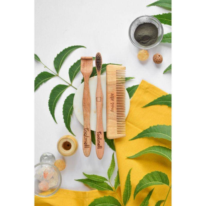 Buy Neem Wood Morning Kit - with 100% Pure Neem Wood | Shop Verified Sustainable Oral Care on Brown Living™