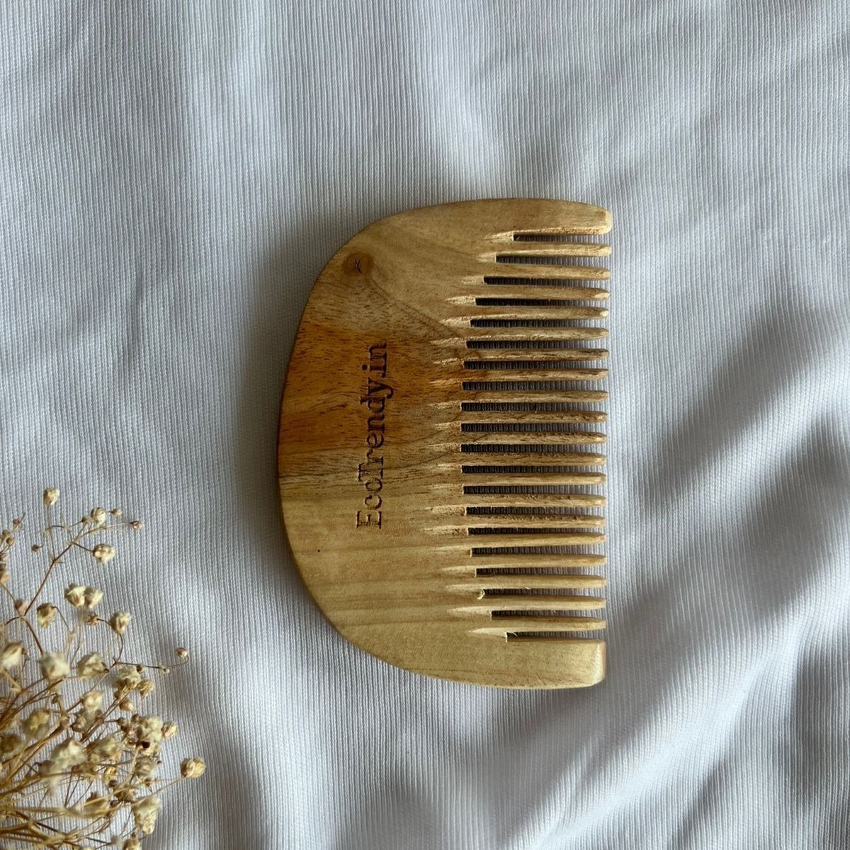 Neem wood Pocket Comb | Verified Sustainable by Brown Living™