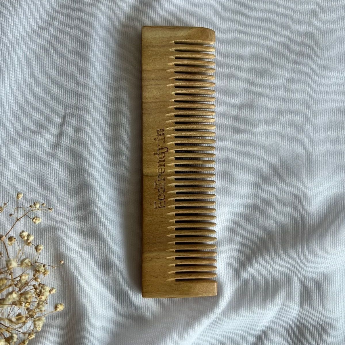 Neem wood Pocket Comb | Verified Sustainable by Brown Living™