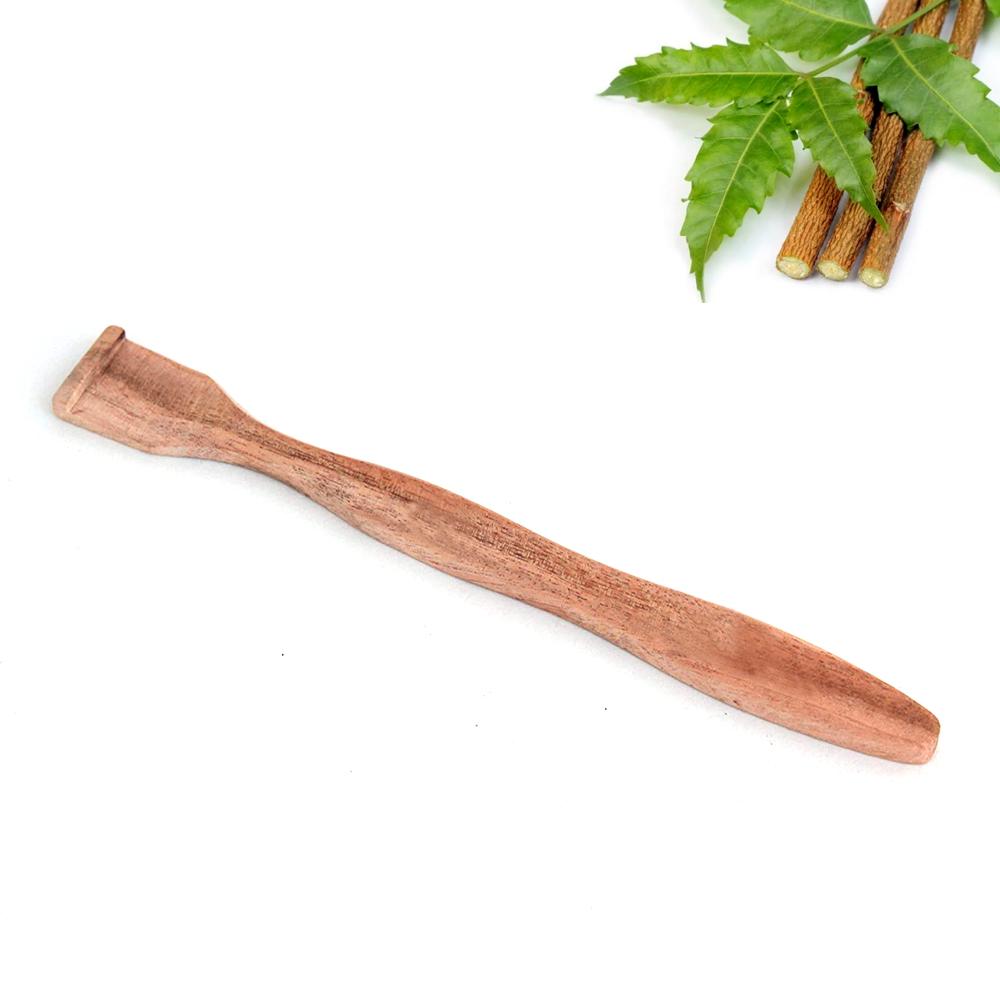 Neem wood tongue cleaner | Verified Sustainable by Brown Living™