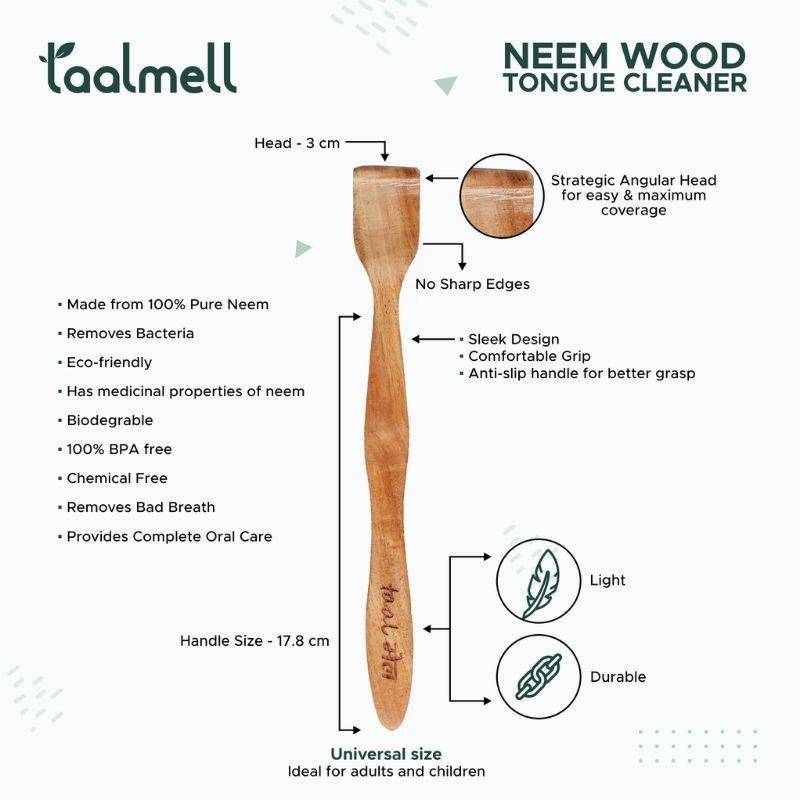 Buy Neem Wood Tongue Cleaner | Has Medicinal Properties of Pure neem | Anti-Bacterial |Pack of 4 | Shop Verified Sustainable Tongue Cleaner on Brown Living™