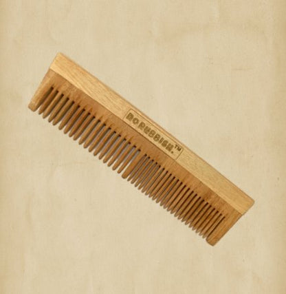 Unisex Neem Wooden Comb (Pack of 1) | Infused with Neem and Tulsi | Verified Sustainable by Brown Living™