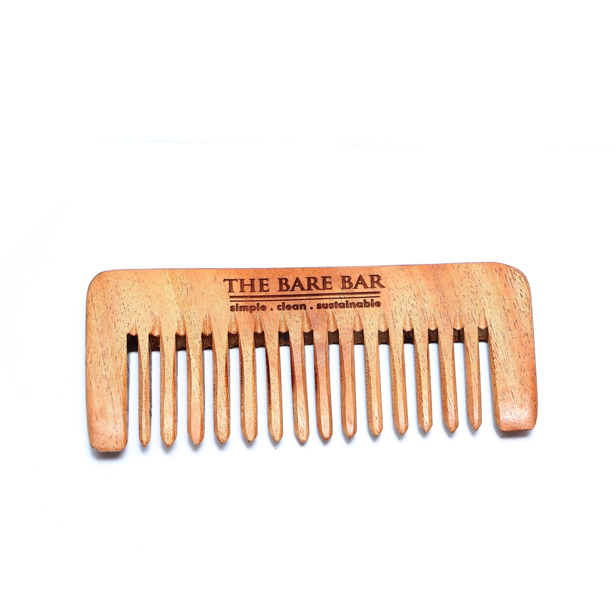 Neem Wooden Shampoo Comb | Verified Sustainable by Brown Living™