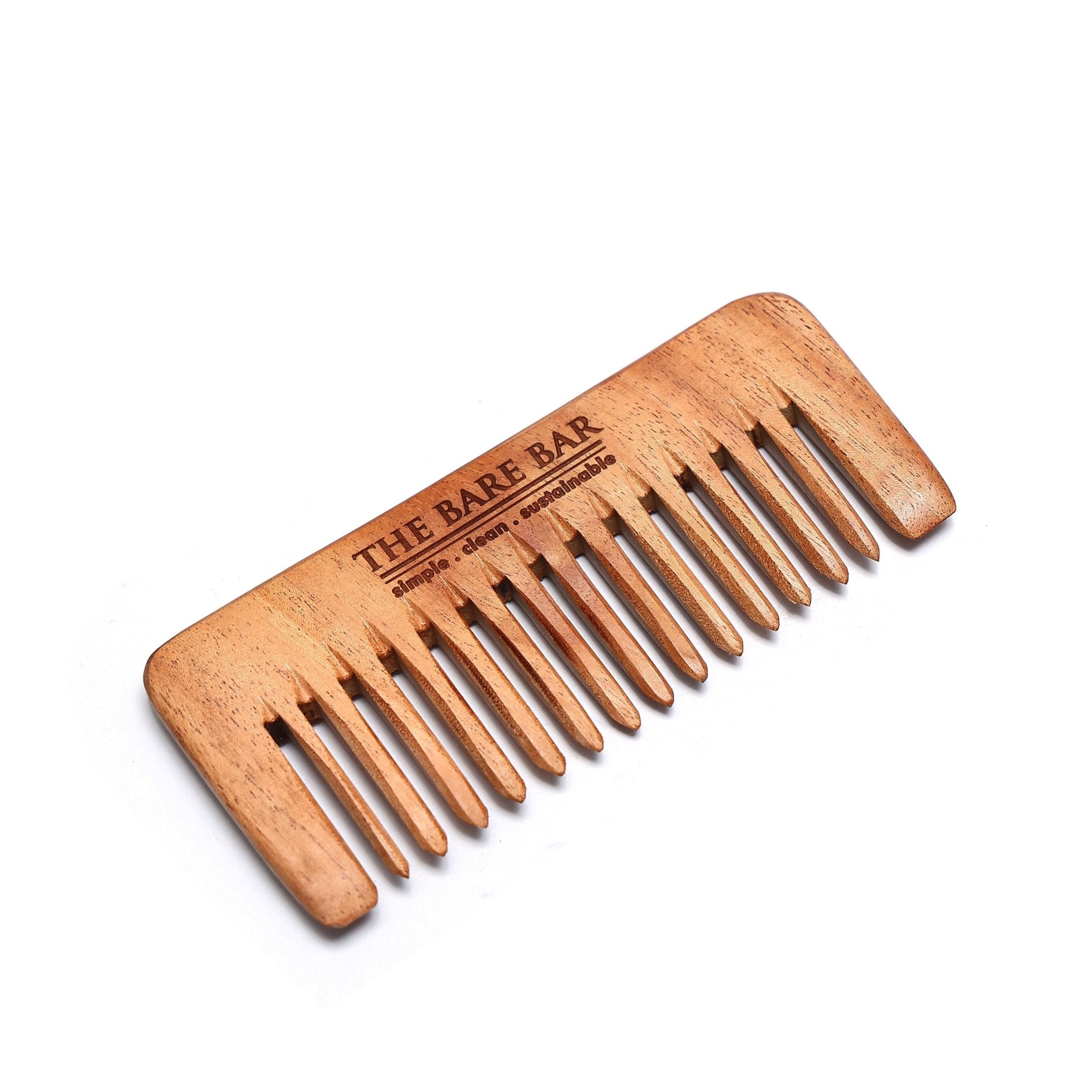 Neem Wooden Shampoo Comb | Verified Sustainable by Brown Living™