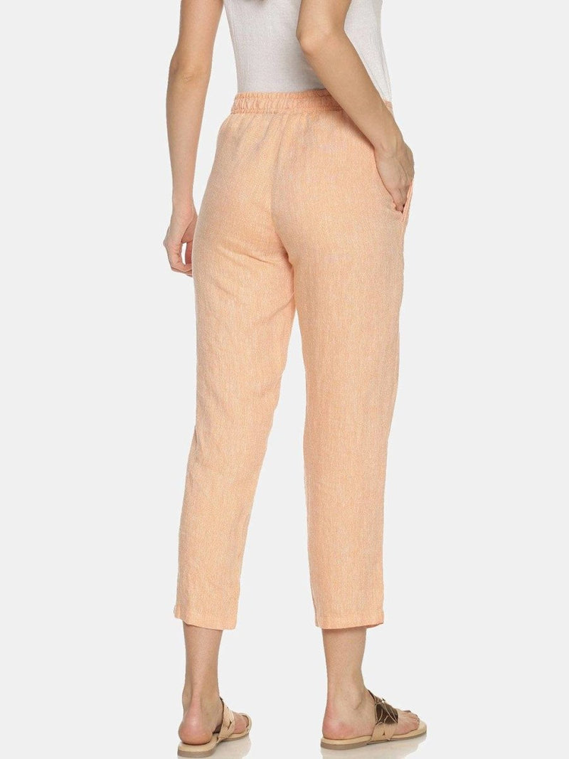 Buy Neon Saffron Colour Solid Lounge Pants For Women | Shop Verified Sustainable Products on Brown Living