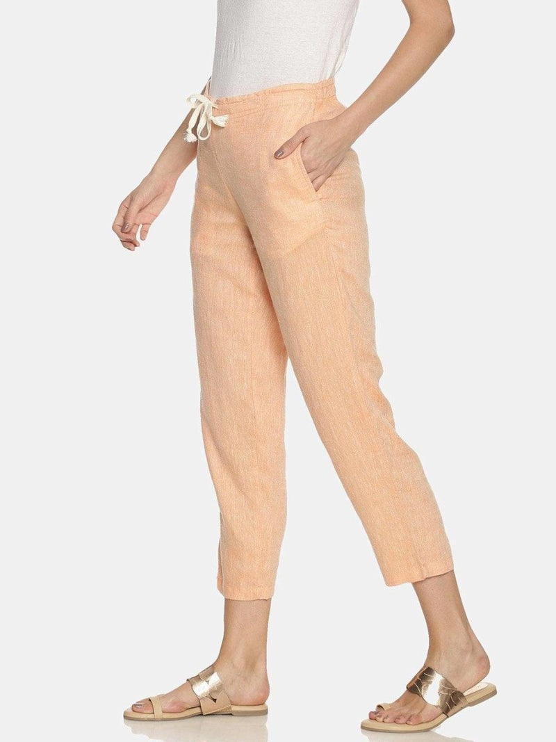 Buy Neon Saffron Colour Solid Lounge Pants For Women | Shop Verified Sustainable Womens Pants on Brown Living™