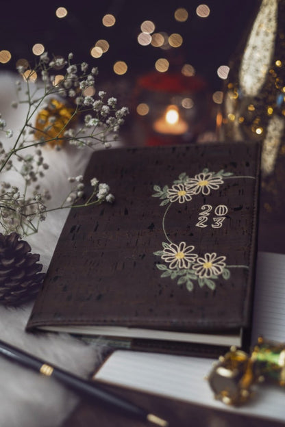 New Year Journal - 2023 | Made with Cork leather | Verified Sustainable by Brown Living™