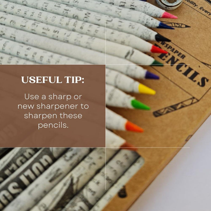 Buy Newspaper Colour Pencils 10 Colours | Shop Verified Sustainable Pencils on Brown Living™