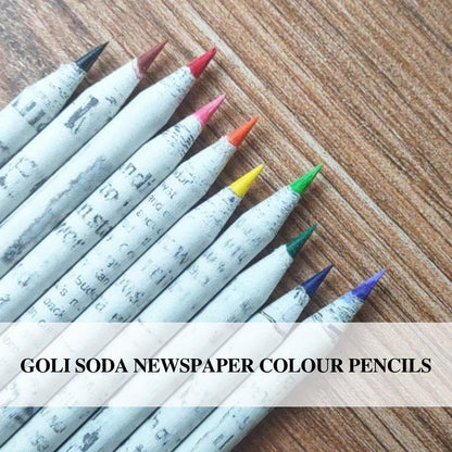 Newspaper Colour Pencils 10 Colours | Verified Sustainable by Brown Living™