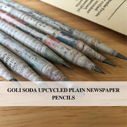 Upcycled Newspaper Pencils (Pack of 5) | Verified Sustainable by Brown Living™