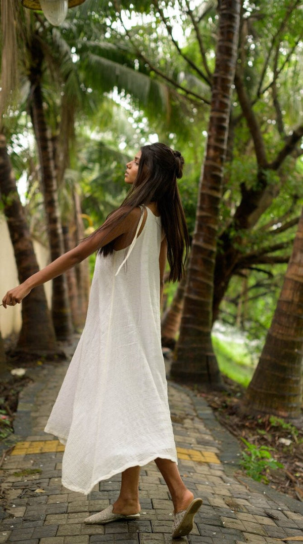 Buy Nila Dress - White | Shop Verified Sustainable Womens Dress on Brown Living™
