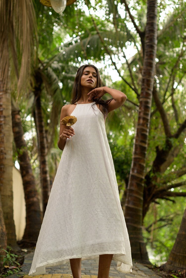 Buy Nila Dress - White | Shop Verified Sustainable Womens Dress on Brown Living™