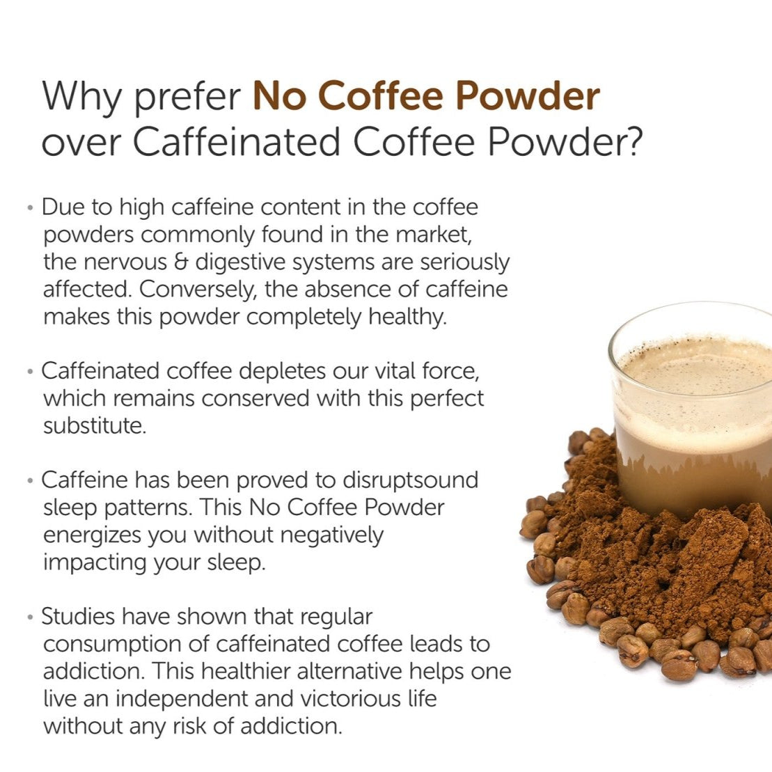 No Coffee Fine Powder 200g - Caffeine & dairy Free | Verified Sustainable by Brown Living™