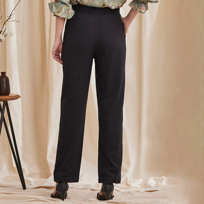 Buy Louis Philippe Black Trousers Online - 793949 | Louis Philippe