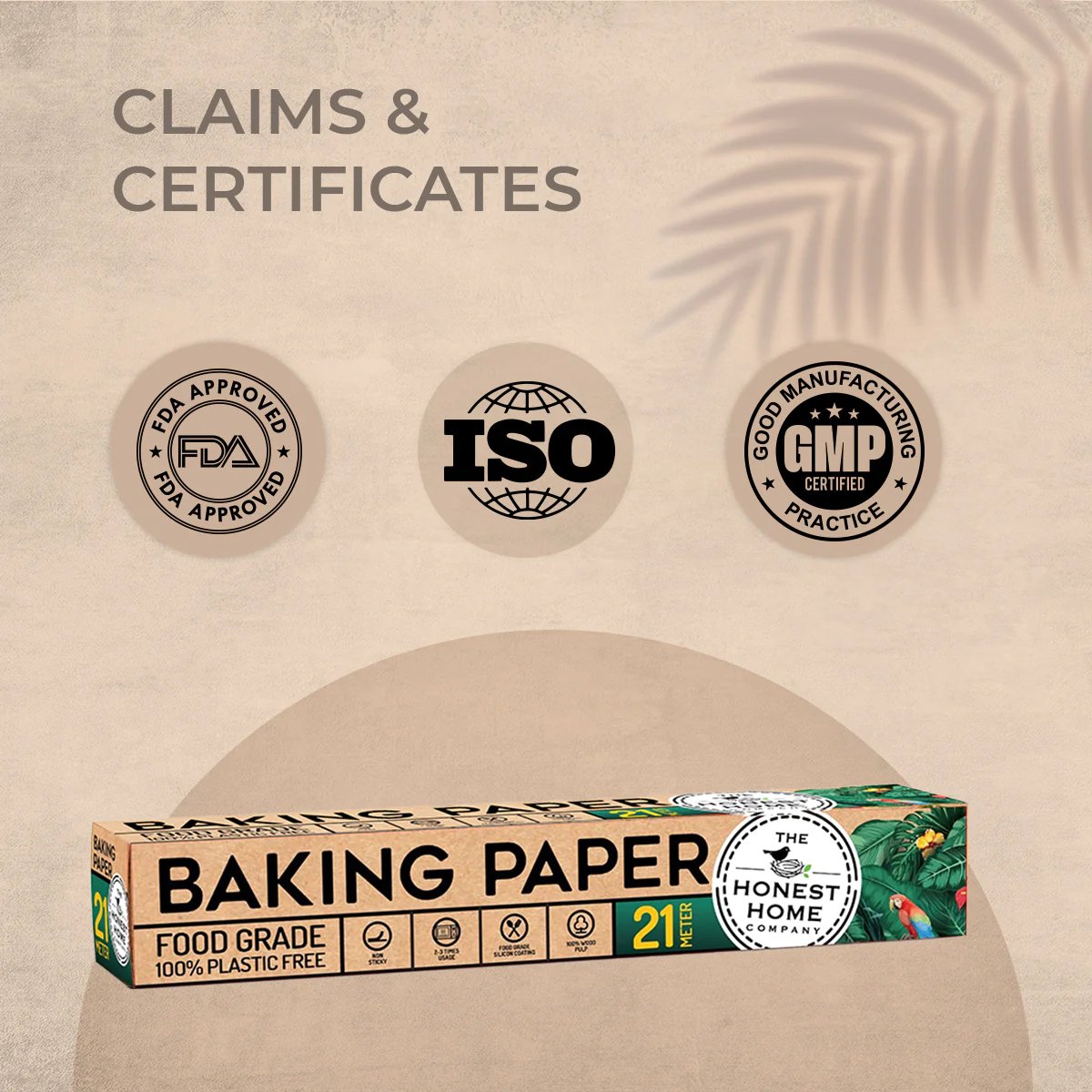 Non Sticky Baking Paper Roll - 21 Meters | Verified Sustainable by Brown Living™