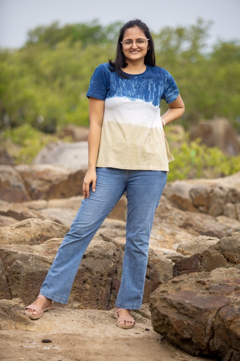 Norhtern Lights Ombre Women'S A - Line Organic Cotton Top | Verified Sustainable by Brown Living™