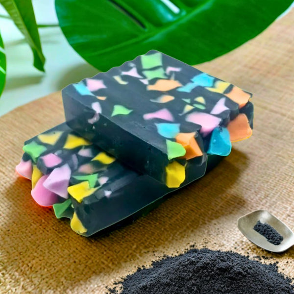 Buy Northern Lights Soap bar with Activated charcoal and lemon essential oil | Shop Verified Sustainable Body Soap on Brown Living™