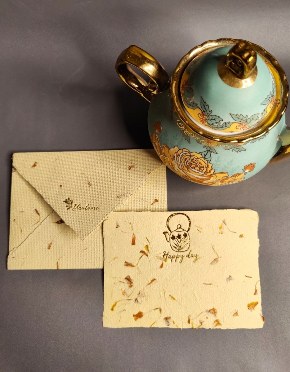 Note Cards in Marigold Petal Paper - Happy Days | Verified Sustainable by Brown Living™