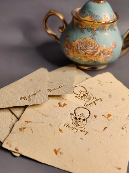 Note Cards in Marigold Petal Paper - Happy Days | Verified Sustainable by Brown Living™