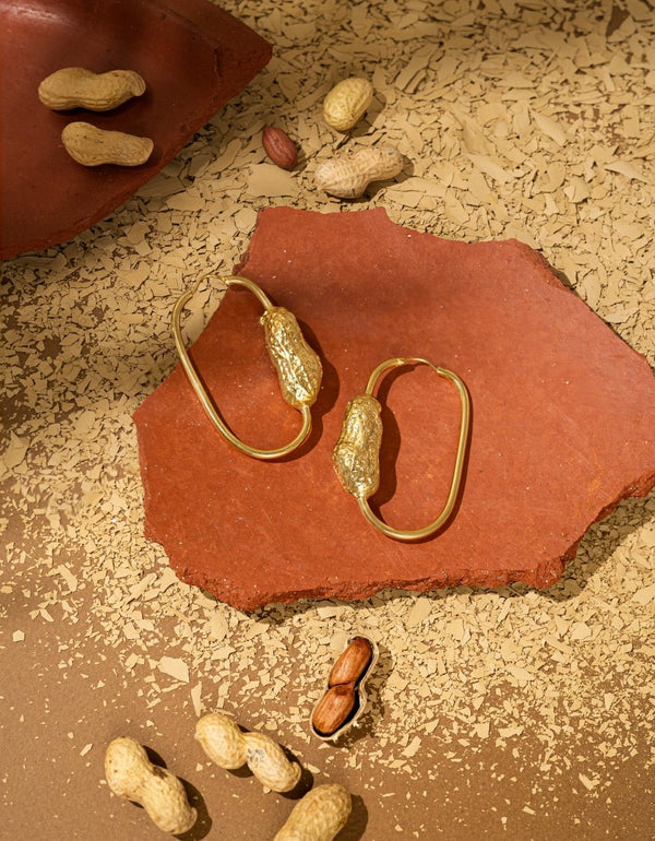 Buy Nut Cracker | Gold plated earrings | Shop Verified Sustainable Womens Earrings on Brown Living™