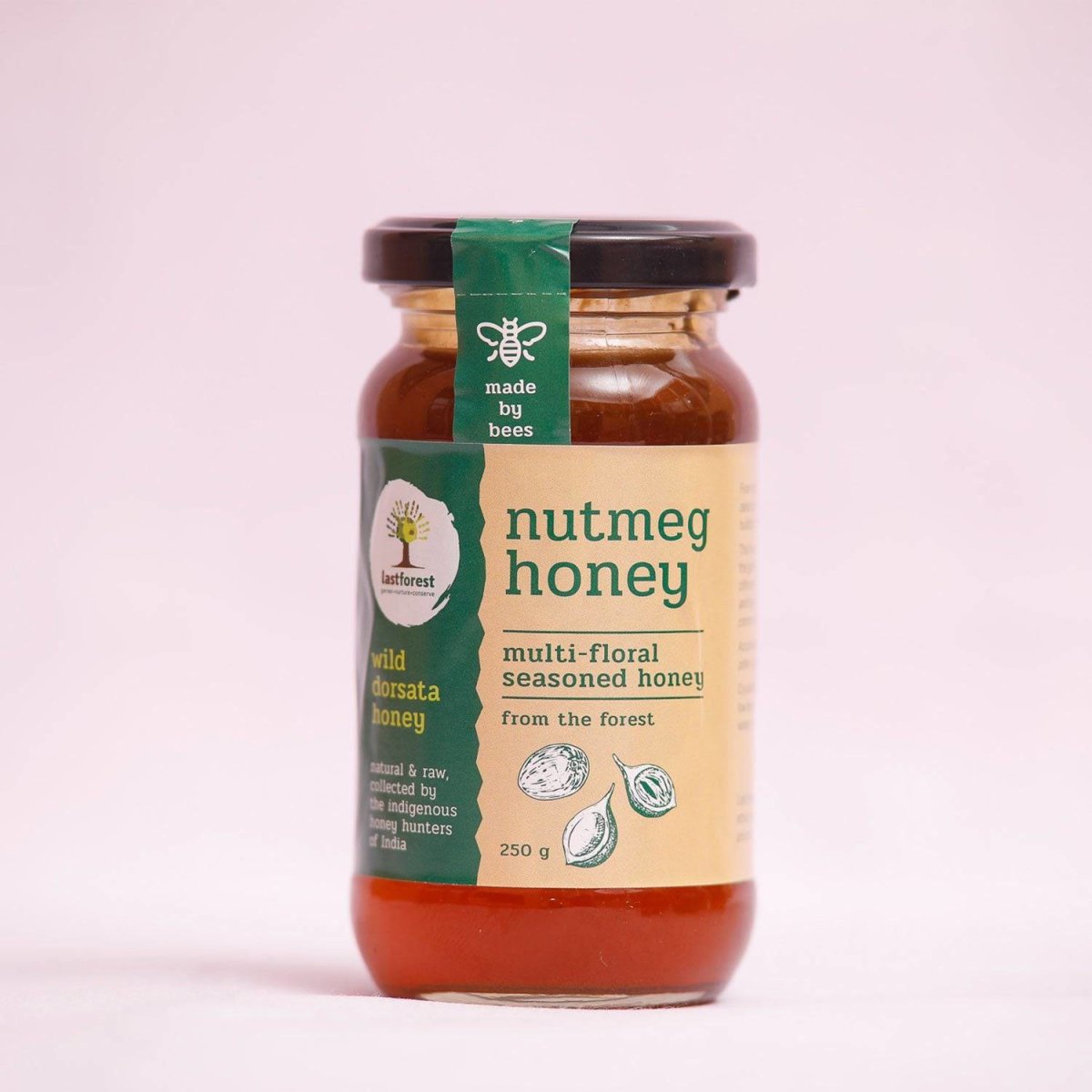 Nutmeg Spiced Wild Honey - 250gms | Verified Sustainable by Brown Living™