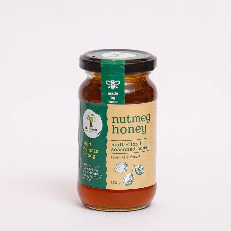 Buy Nutmeg Spiced Wild Honey - 250gms | Shop Verified Sustainable Honey & Syrups on Brown Living™