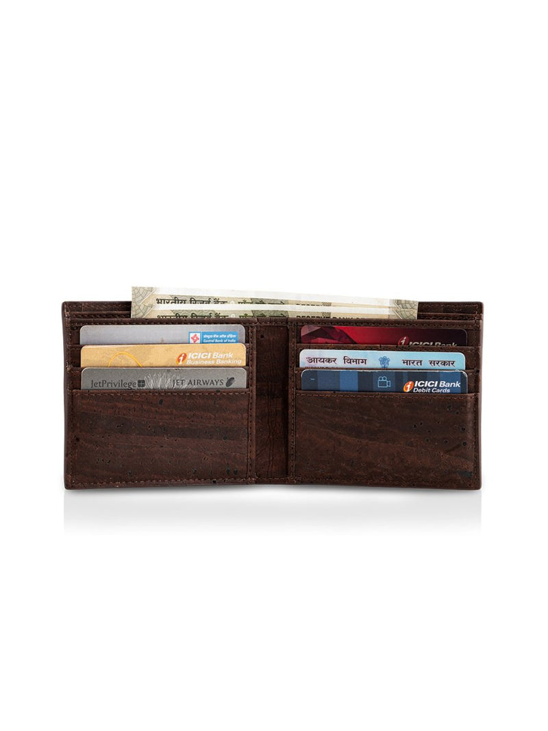 Buy Obi Men's Cork Bi-Fold Wallet - Woodland Brown | Shop Verified Sustainable Products on Brown Living