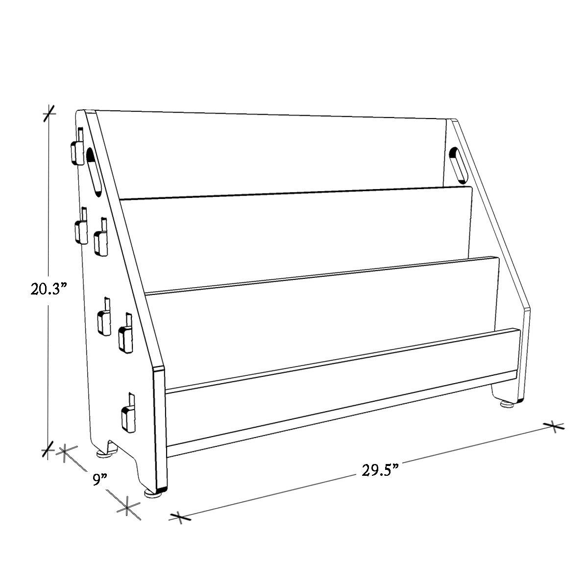 Ochre Olive Book Rack (L) | Verified Sustainable by Brown Living™