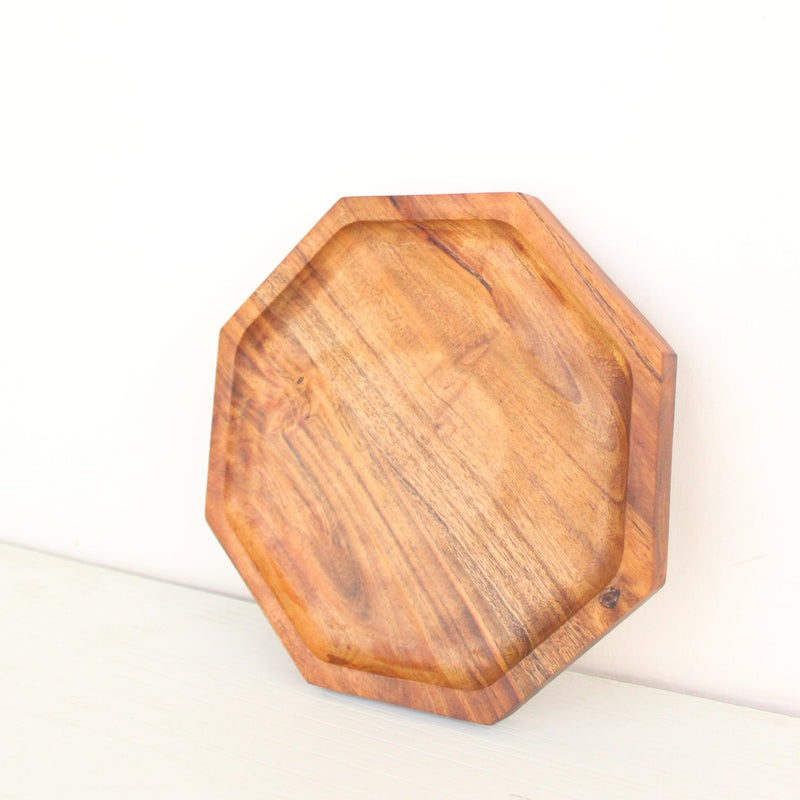 Octagonal Wooden Platter | Verified Sustainable Trays & Platters on Brown Living™