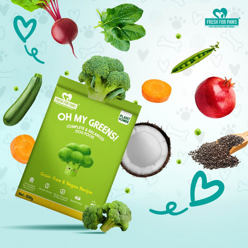 Buy Oh My Greens | 100 gram pack of 3 | Shop Verified Sustainable Pet Food on Brown Living™