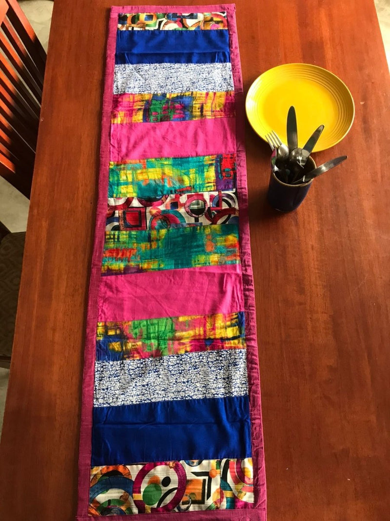 Buy Oh Scrap Pink Upcycled Patchwork Table Runner | Shop Verified Sustainable Products on Brown Living