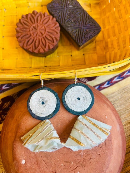 Oja Textile Handcrafted Earring by Artisans | Verified Sustainable by Brown Living™