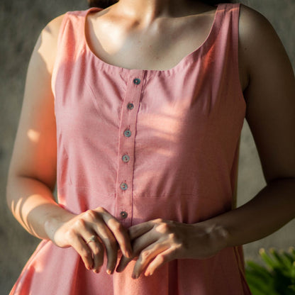 Old Peony Organic Cotton Skater Dress | Verified Sustainable by Brown Living™